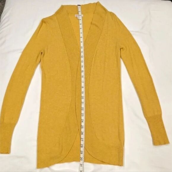 Merona Mustard Yellow Long Ribbed Cardigan, Size XS - Picture 6 of 7